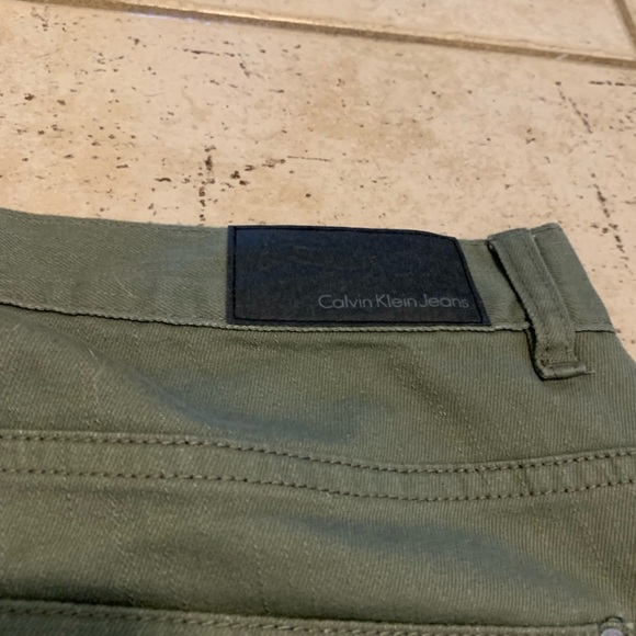 Calvin Klein Jeans Men's Olive Green Straight Leg Pants - Size 34 - Picture 7 of 10